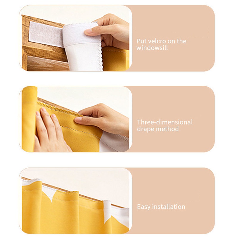 Rèm Cửa Sổ Khóa Dán In Họa Tiết Hoa Cho Phòng Ngủ