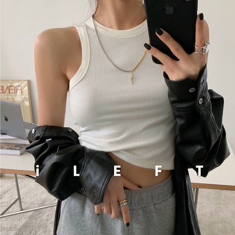 Áo Thun Thể Thao Sát Nách Lưng Cao Thời Trang Mùa Hè Cho Nữ