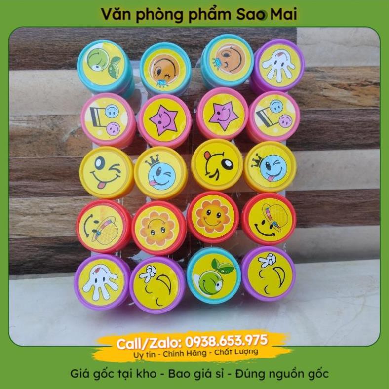 ✔️Vpp tại kho✔️ Đồ chơi con dấu cho bé, đồ chơi đóng dấu hình mặt cười giá rẻ - VPP Sao Mai