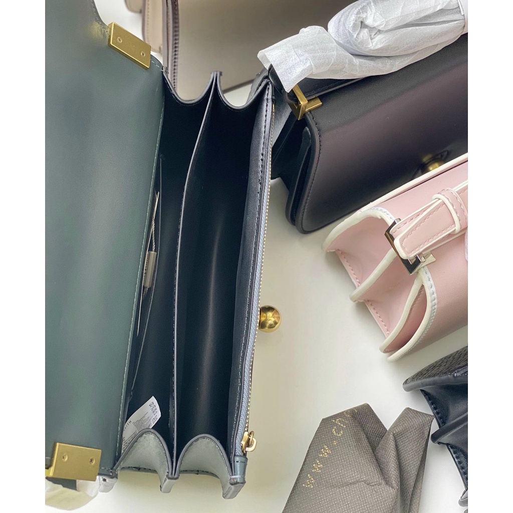Túi ví CNK Metallic Push-Lock Clutch đeo vai nữ thiết kế sang trọng nhiều ngăn Túi hiệu cao cấp 2021