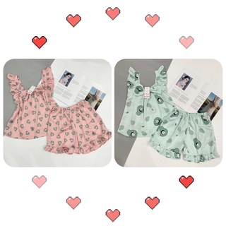 Bộ lụa satin hai dây cánh tiên quần đùi siêu mát