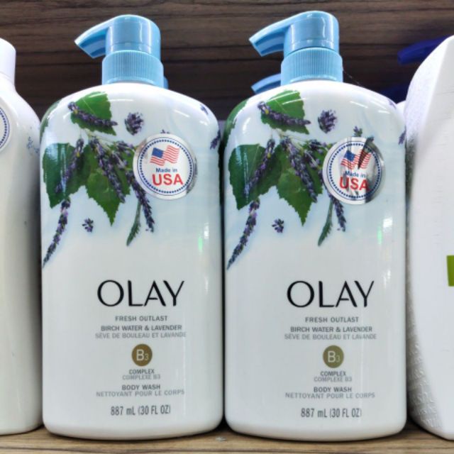 Sữa tắm Olay Fresh Outlast Purifying Birch Water &amp; Lavender Body Wash 887ml - BX3668