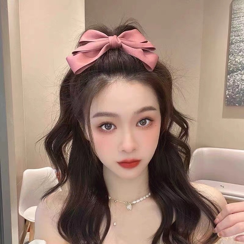 Kẹp Tóc Nơ Ba Lớp Thoát Hiểm Kiểu Công Chúa Đáng Yêu 2022