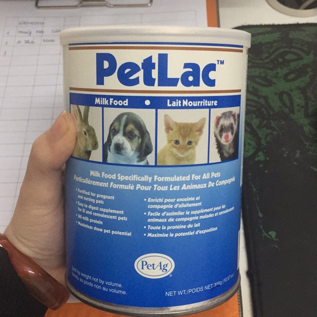 Sữa bột cho chó mèo Petlac 350gr