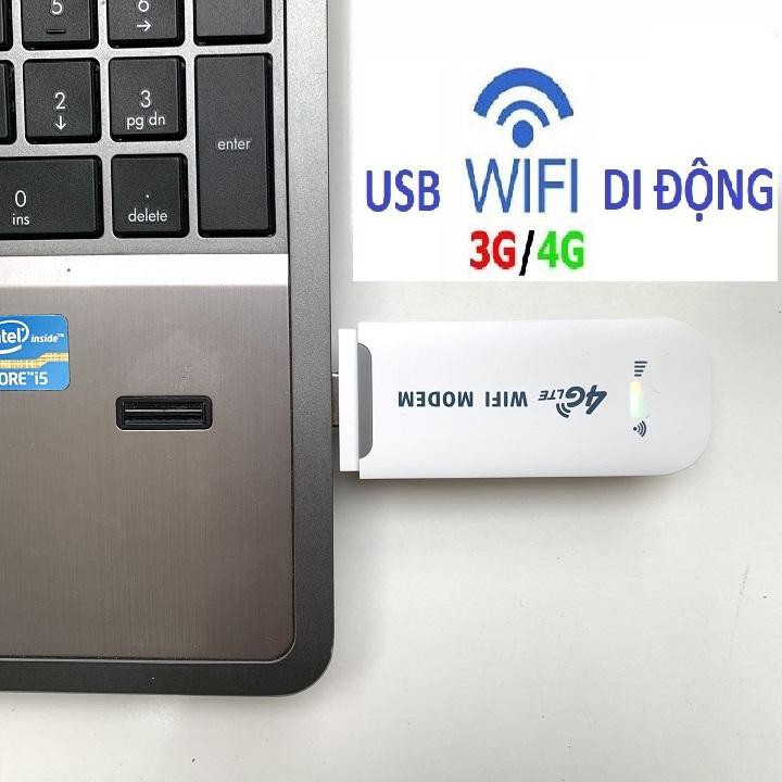 Bộ Phát Sóng Wifi Di Động Không Dây Dongle 4G LTE Phát Wifi Tốc Độ Khủng Chạy bằng sim điện thoại Tặng Kèm Sim 4G Data