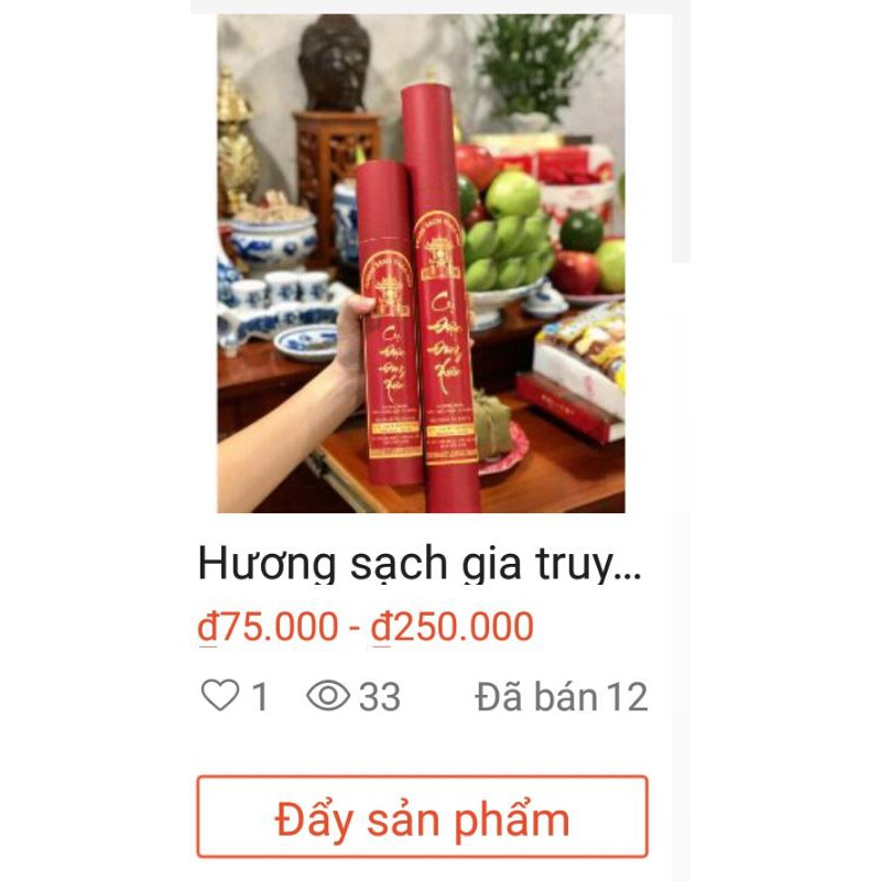 Hương sạch gia truyền CỤ ĐIỆN ĐỒNG XUÂN chính hiệu