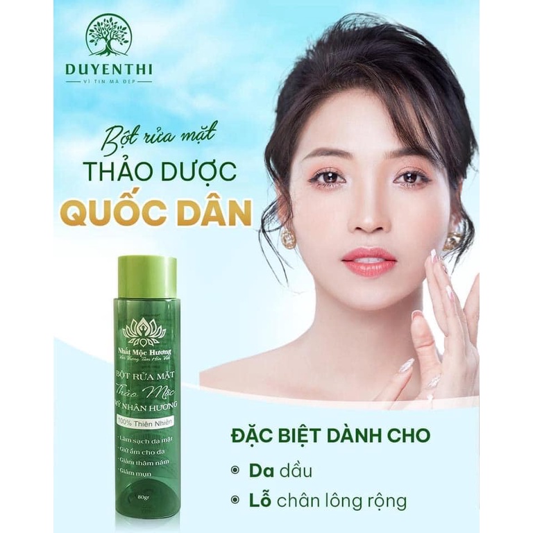 Bột Rửa Mặt Thảo Mộc Mỹ Nhân Hương Bách Y Sâm Duyên Thị Nhất Mộc Hương 100Gr Date 2026