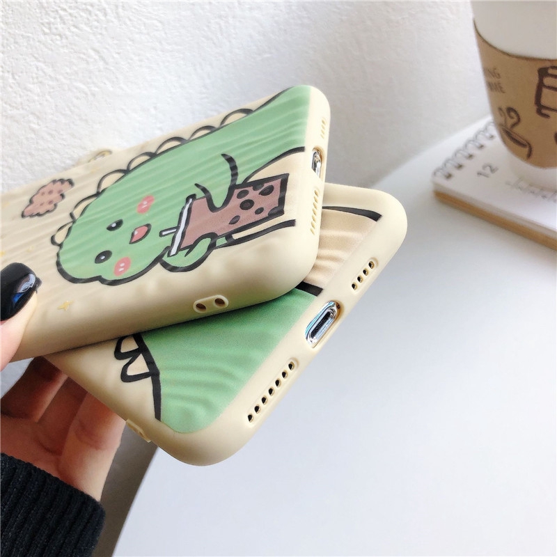 Ốp điện thoại silicon mềm họa tiết khủng long hoạt hình 3D cho IPhone 11 11pro max XSmax XR 6 7 8 6Plus 8plus | BigBuy360 - bigbuy360.vn