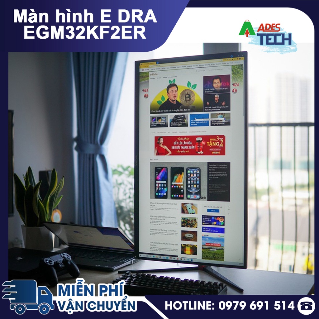 Màn Hình Gaming EDRA EGM32KF2ER 32 inch 2K 144hz