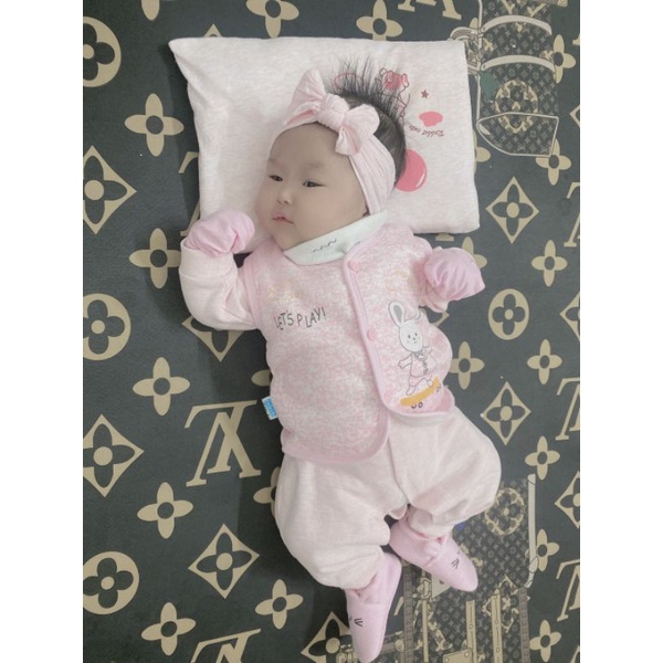 Turban thắt nơ cho bé gái, băng đô bản to che thóp cho bé xinh xắn đáng yêu