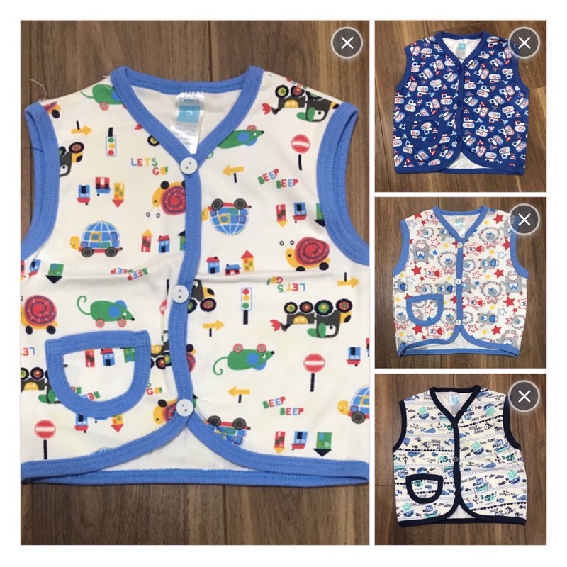 Áo gi lê bé trai 3m, 6m cotton 1 lớp