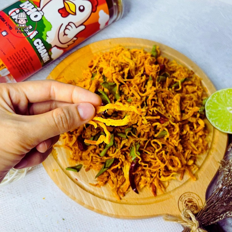 Khô gà lá chanh xé cay 300g gà khô thơm ngon rẻ TOFUDA KG300 | BigBuy360 - bigbuy360.vn