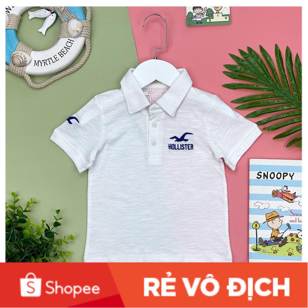 Áo cotton có cổ thêu chữ cộc tay bé trai size 1-8, cho bạn từ 10-25kg. Chất cotton sược đẹp, mặc mát. Dễ phối đồ