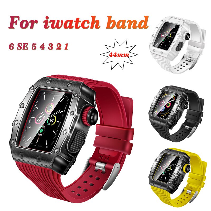 Dây Đeo Silicone 44mm 45mm 41mm 40Mm Cho iwatch series 7 6 se 5 4 3 2 1