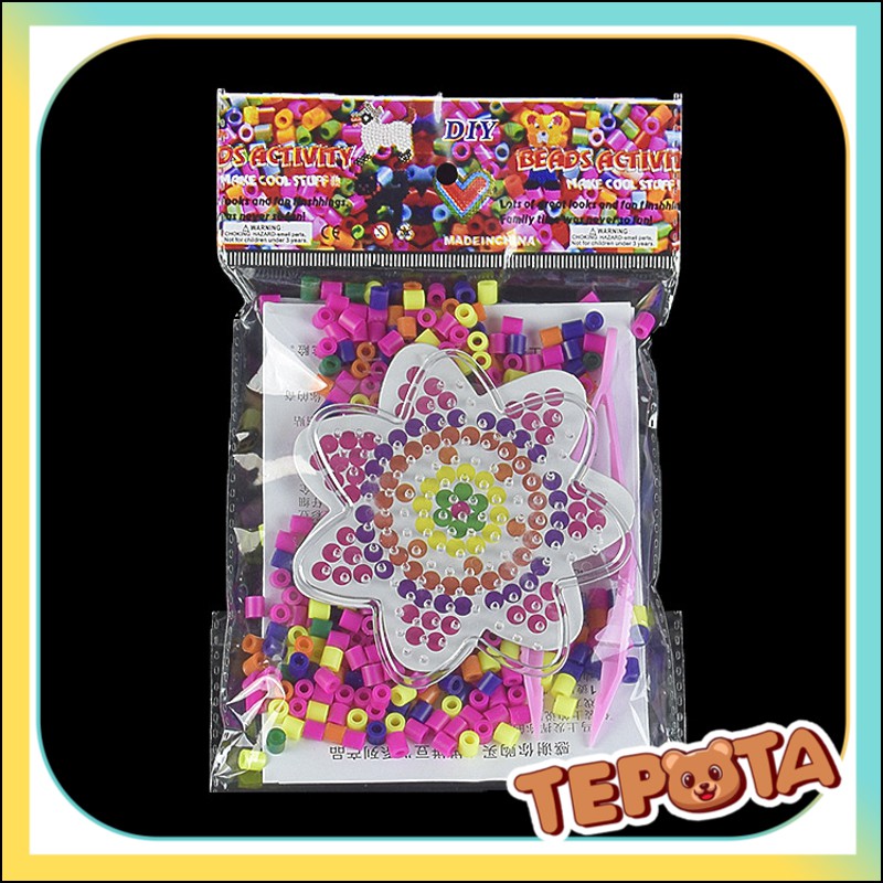 Đồ Chơi Lắp Ráp Mô Hình Bông Hoa Hạt Màu Thủ Công Cho Bé - Perler Beads HM05