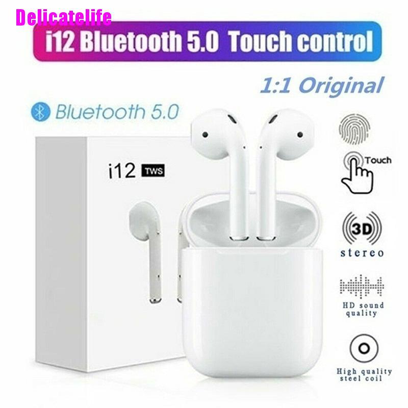 Bộ Tai Nghe Không Dây Bluetooth 5.0 I12 Tws Cho Iphone / Android