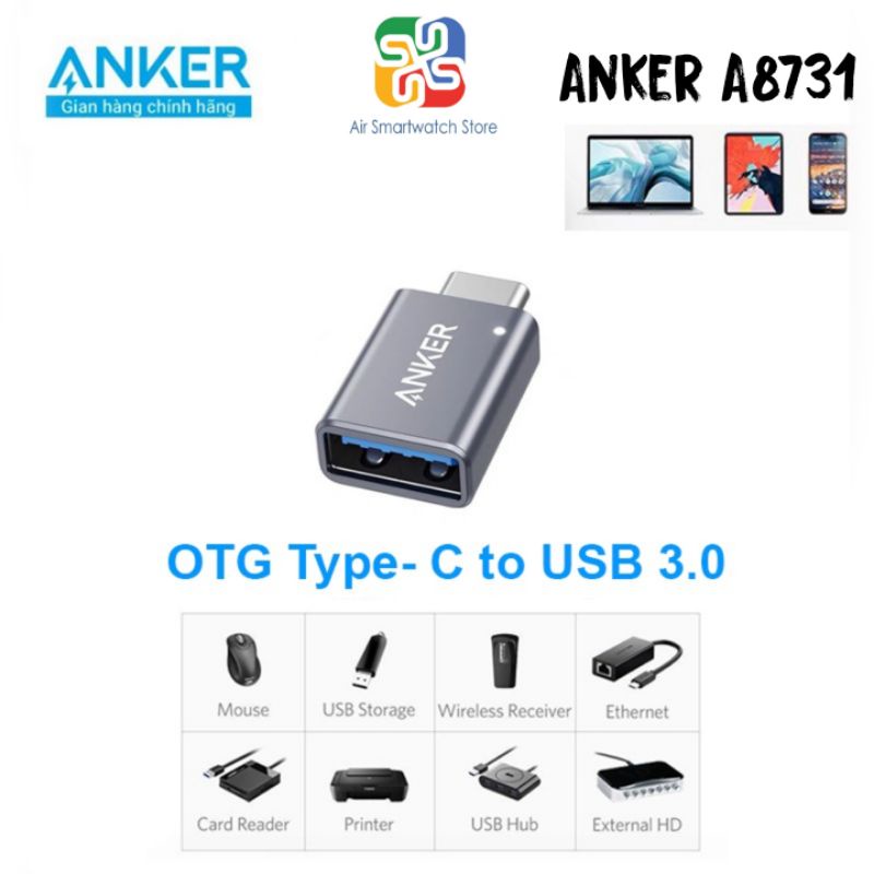 Bộ Chuyển Đổi OTG Anker USB-C to USB 3.0 A8731