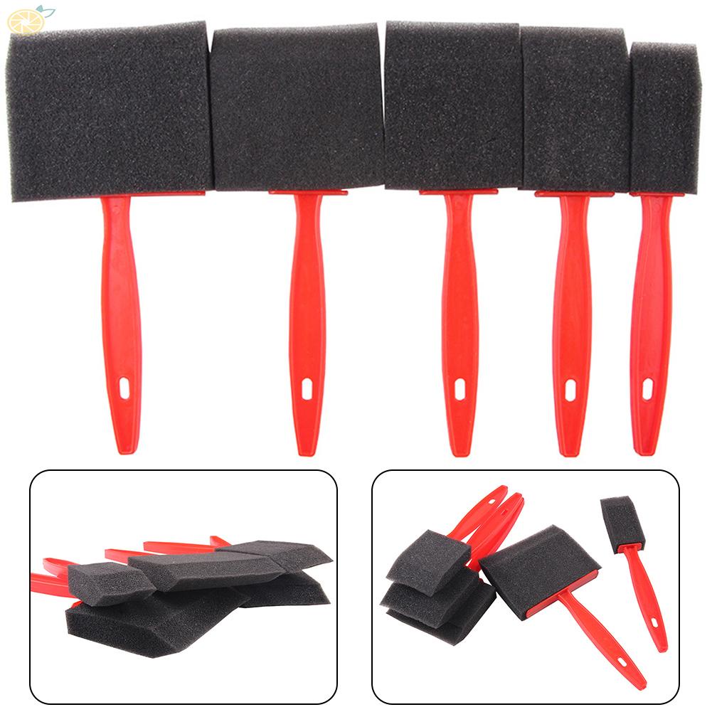 【VARSTR】Foam Brushes 2.5/4/5/6.3/7.5cm Craft Paint Brush Foam Paint Brush Plastic