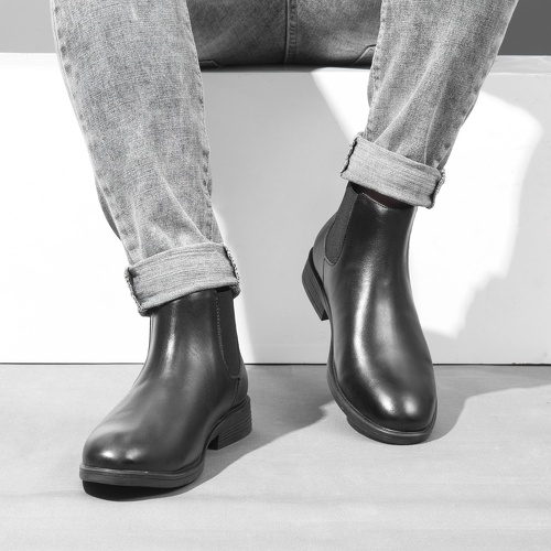 Giày Boots Nam Cổ Cao Da Trơn Cao Cấp Chelsea Boot | BigBuy360 - bigbuy360.vn