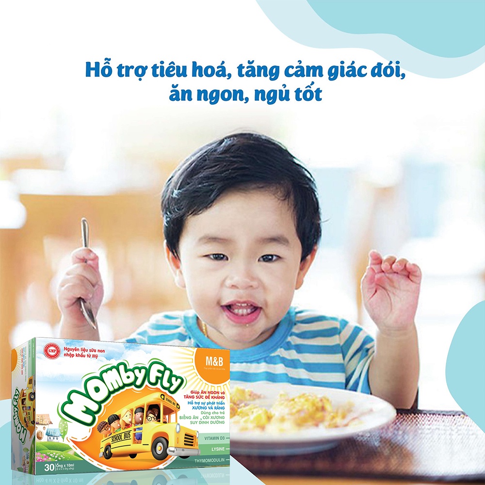Siro ăn ngon tăng đề kháng Momby Fly dùng cho trẻ biếng ăn, tiêu hoá tốt