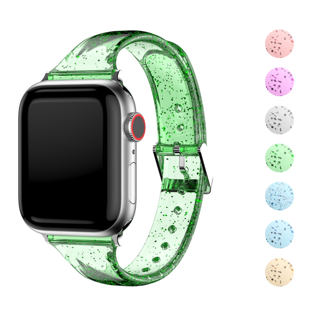 Dây Đeo Trong Suốt Chuyên Dụng Cho Đồng Hồ Thông Minh Apple Watch 38mm 40mm 42mm 44mm 41mm 45mm 7 SE/6/5/4/3/2/1