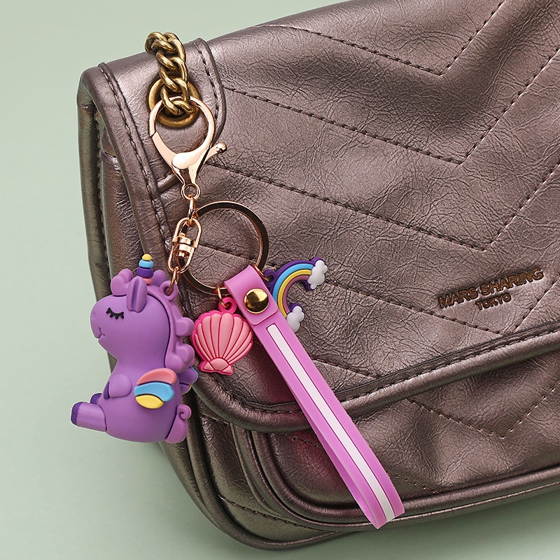 Móc khóa hình kì lân hoạt hình 3D dễ thương