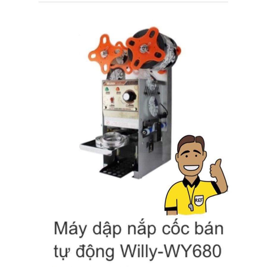 Máy dập nắp cốc bán tự động Willy-WY680