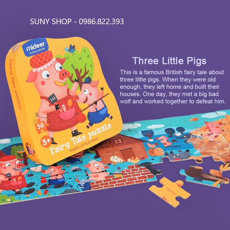 BỘ XẾP HÌNH FAIRY TALE PUZZLE - MIDEER-CHÍNH HÃNG