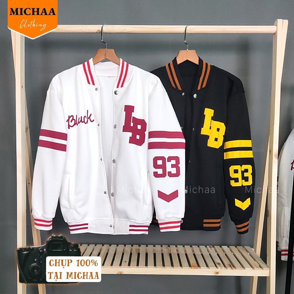 Áo Khoác Bomber Nỉ LB Nam Nữ Form Rộng Vải Nỉ Hình In Đẹp - MICHAA