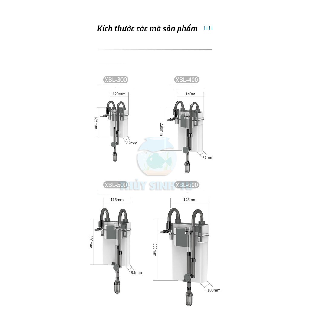 Lọc treo Xiaoli Sunsun XBL 300/400/500/600 chính hãng