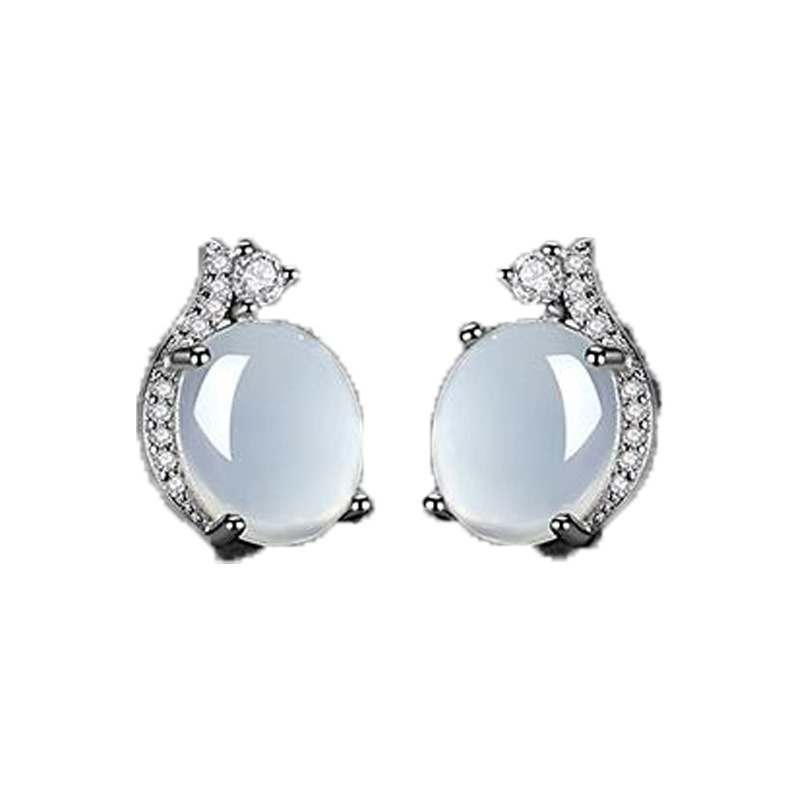 Bông Tai Ngọc Bích Phong Cách Hàn Quốc