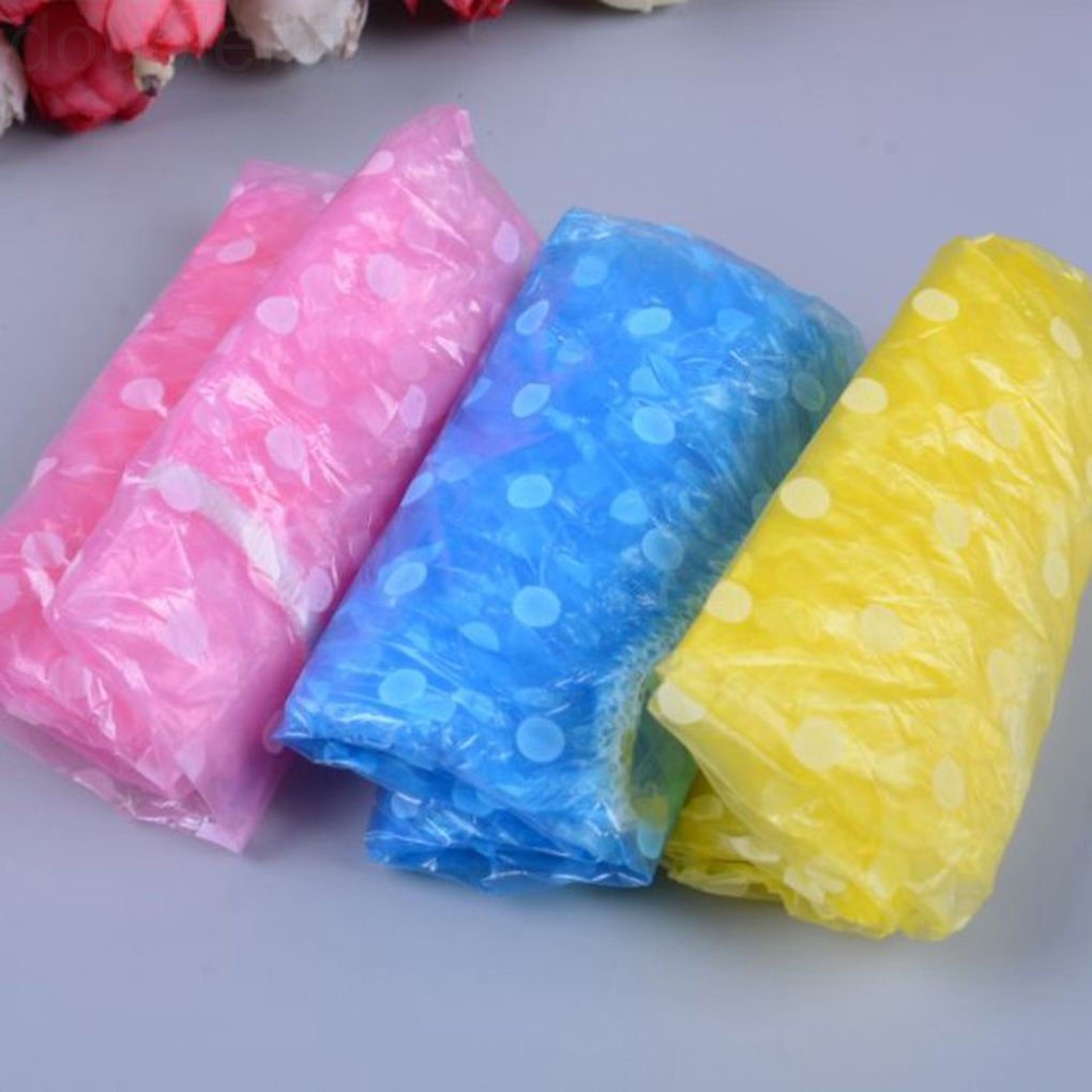 6 Mũ trùm tóc làm từ nhựa trong suốt dùng một lần sử dụng tiện lợi cho nữ