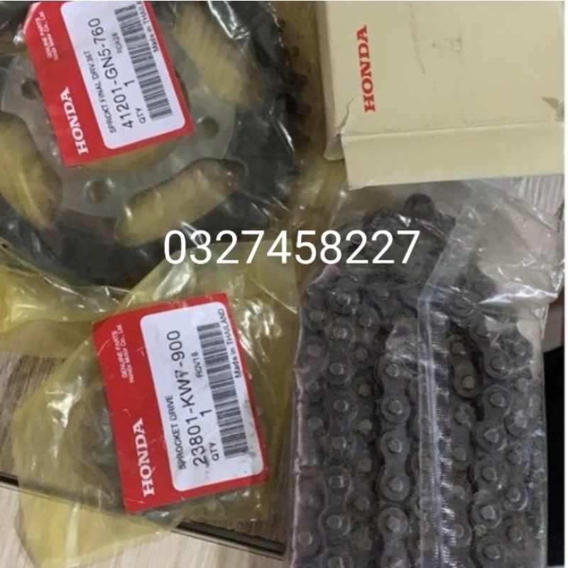 Bộ nhông sên dĩa xe Dream , Wave zin honda thái xịn