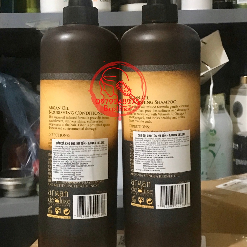 Cặp dầu gội xả ARGAN OIL DELUXE 1000ML HƯƠNG NƯỚC HOA 🎯️🎯️🎯