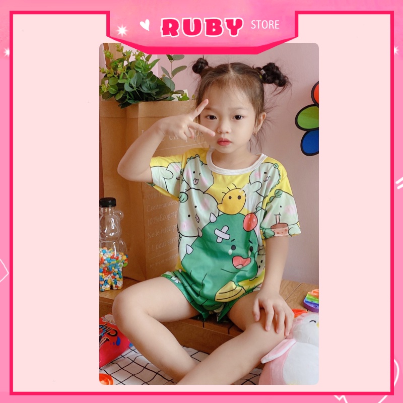 Đồ bộ bé trai bé gái chất thun mềm mịn mát in hình cọp Hoạt hình Full size từ 5kg đến 70kg Bộ thun gia đình DBRBD