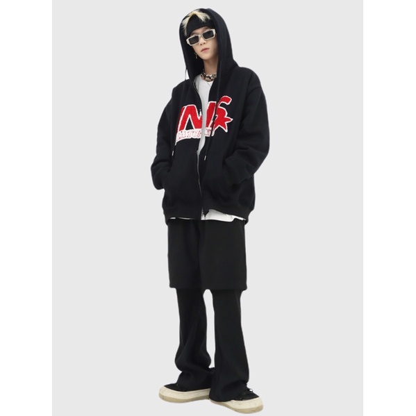 Hoodie zip khoá 2 chiều