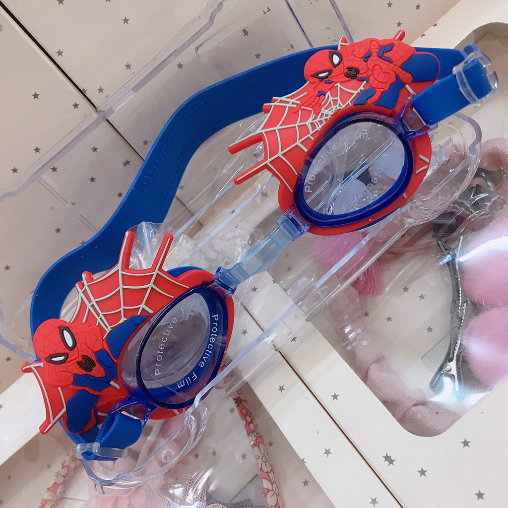 Kính bơi bé trai nhện spiderman an toàn bảo vệ mắt cho bé