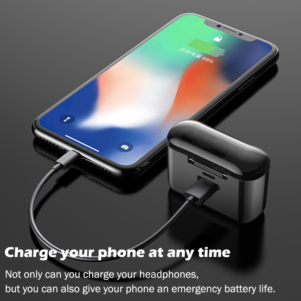 Bộ Tai Nghe Không Dây Bluetooth Mini Chống Ồn Cho Điện Thoại