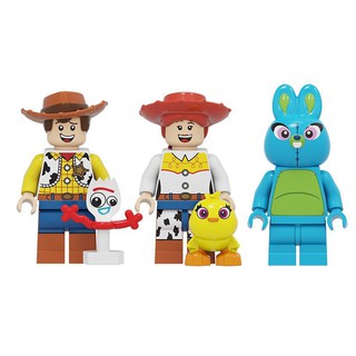 Disney Toy Story 4 Woody Jessie Minifigures Building Blocks Kids Collectible