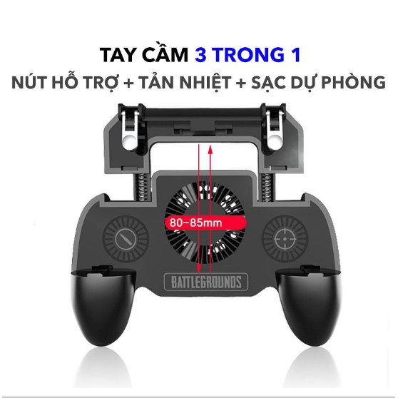 Tay Cầm Chơi Game PUBG Tích Hợp Tản Nhiệt Và Sạc Dự Phòng Cho Điện Thoại - Game SR