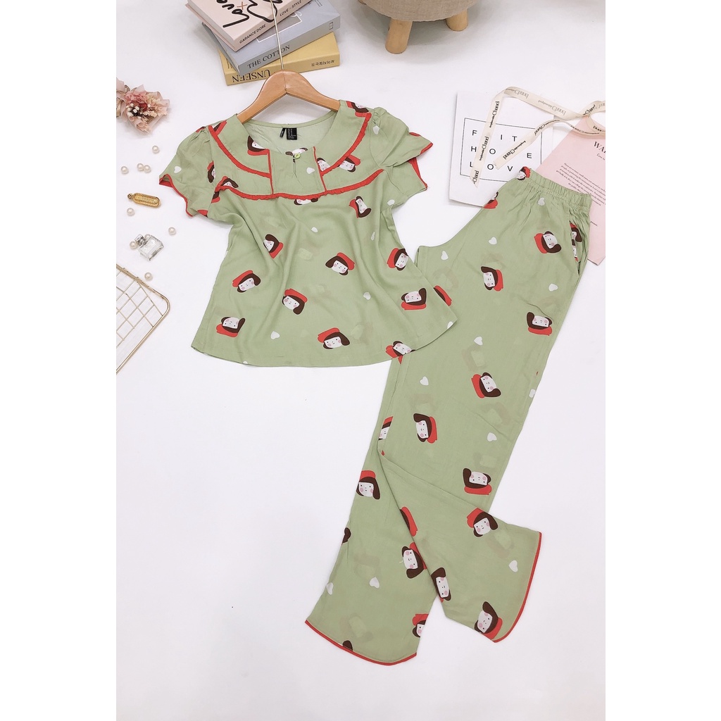 Bộ dài viền lé chất Tole Lanh