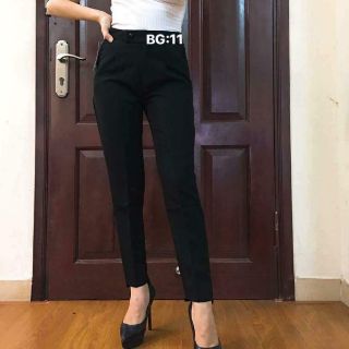 Quần công sở baggy gấu lệch