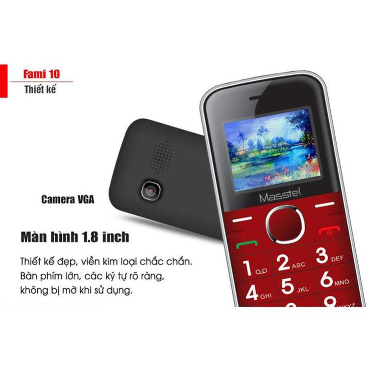 [LN12334]  Điện thoại Masstel Fami 10 FULLBOX cho người già