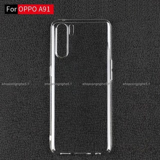 Ốp lưng Silicon TPU mềm trong suốt dành cho OPPO A91