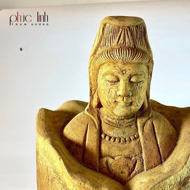 Tượng Quan Âm Bằng Gỗ Trầm Hương PHÚC LINH