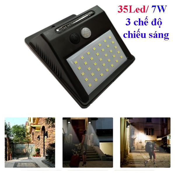 Bộ đèn năng lượng mặt trời 100Led-35led 3 chế độ