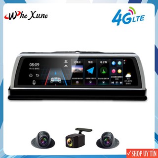 Bộ Camera hành trình đặt taplo ô tô cao cấp WHEXUNE tích hợp 4 camera, Android Wifi GPS Mã K600 - BẢO HÀNH 12 THÁNG