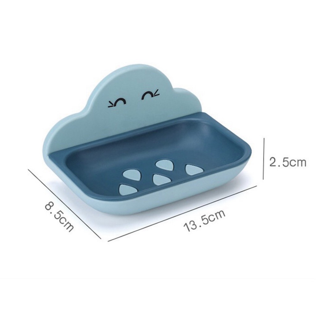 Khay Đựng Xà Phòng, Kệ Đựng Xà Phòng Dán Tường Hình Đám Mây , Cá Heo