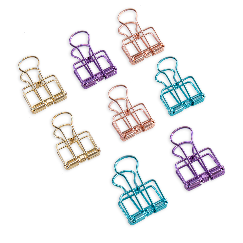 Kẹp kim loại đánh dấu trang bằng kim loại nhiều màu sắc 19mm 32mm