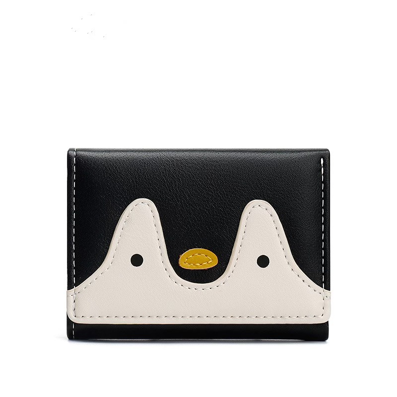 Ví nữ đựng tiền nhiều ngăn 446 khóa bấm chất da retro phong cách thanh lịch